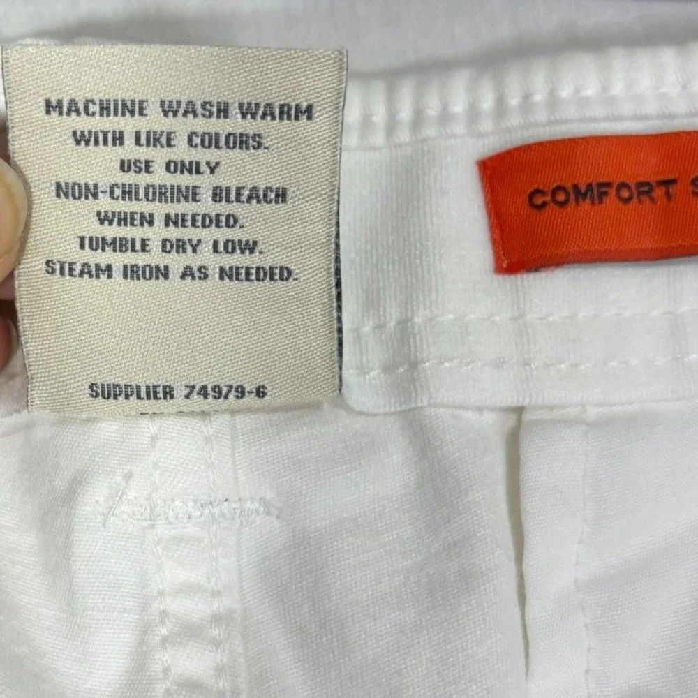 NWT St. John's Bay Shorts White‎ Chinos Comfort Stretch Golf Vacation Mens 34